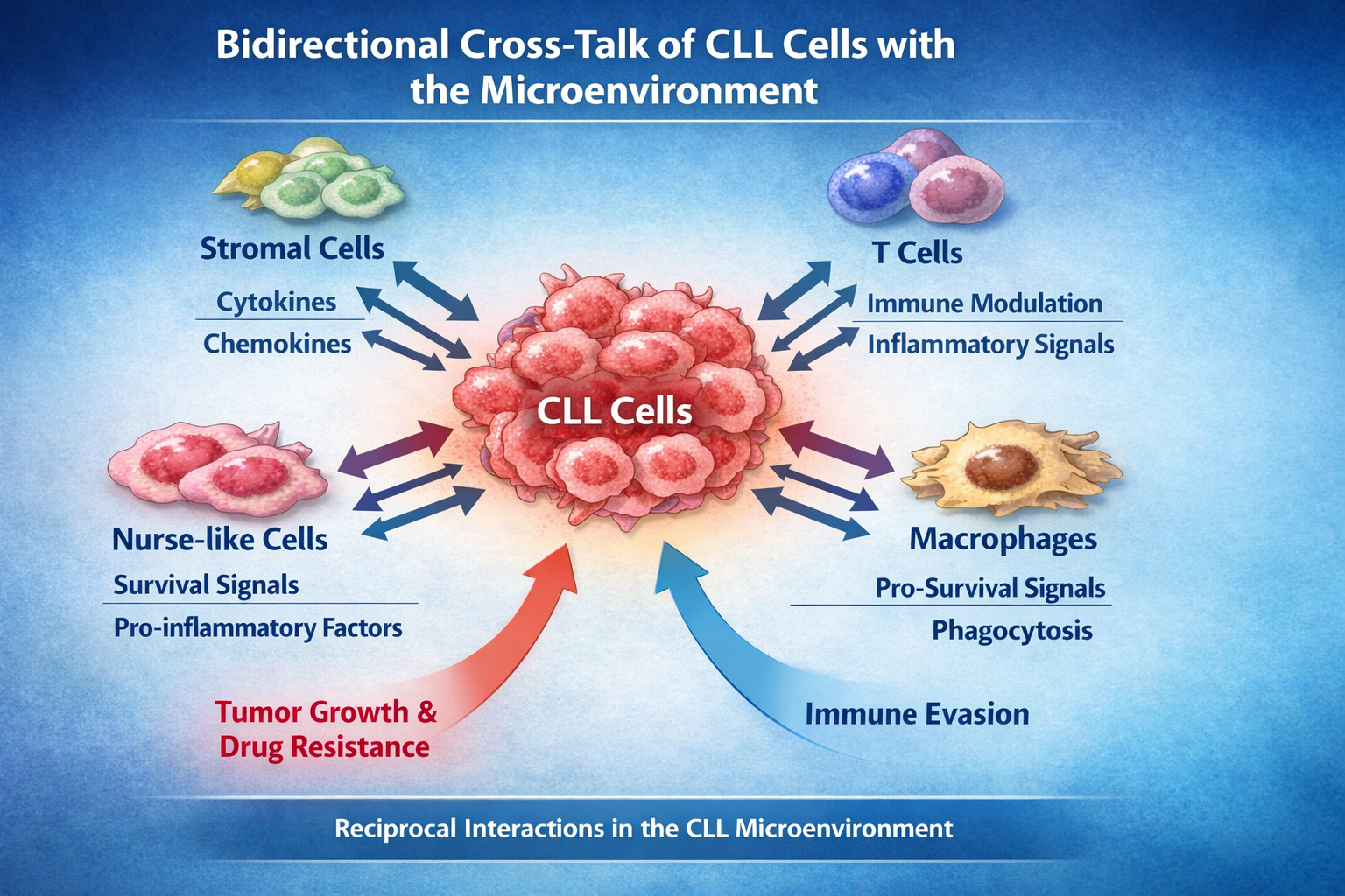 Bidirectional Cross-talk of CLL cells with the microevironment