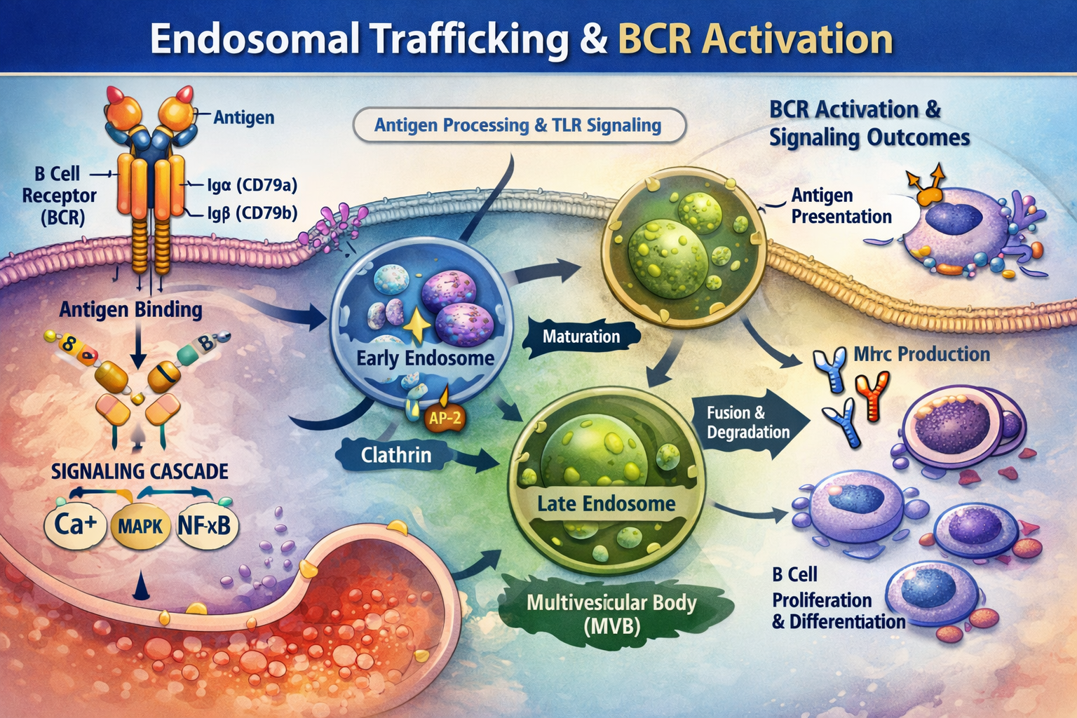 Characterization of endosomal trafficking and BCR activation in leukemic B lymphocytes